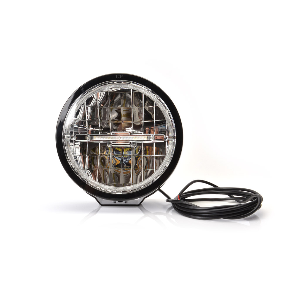 Scheinwerfer LED RF Lamelle 7 Zoll Positionslicht WI/OR schwarzer
