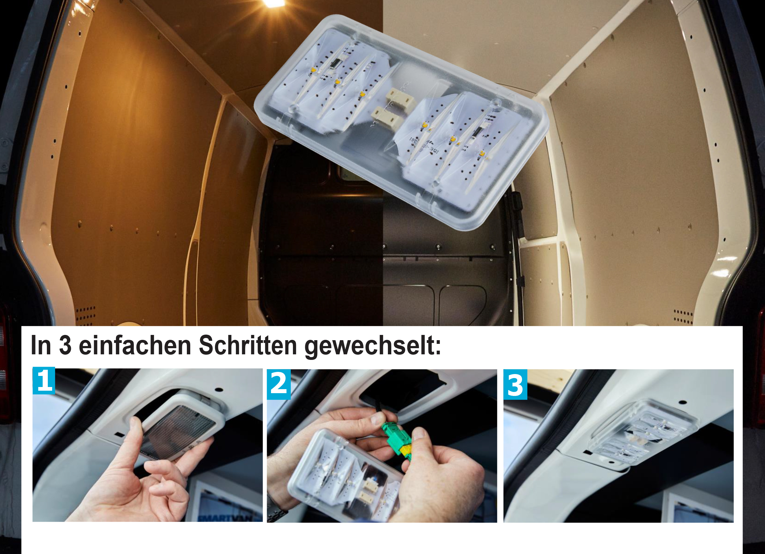 LED Laderaumbeleuchtung 3x1meter Wohnmobil Innenraumbeleuchtung