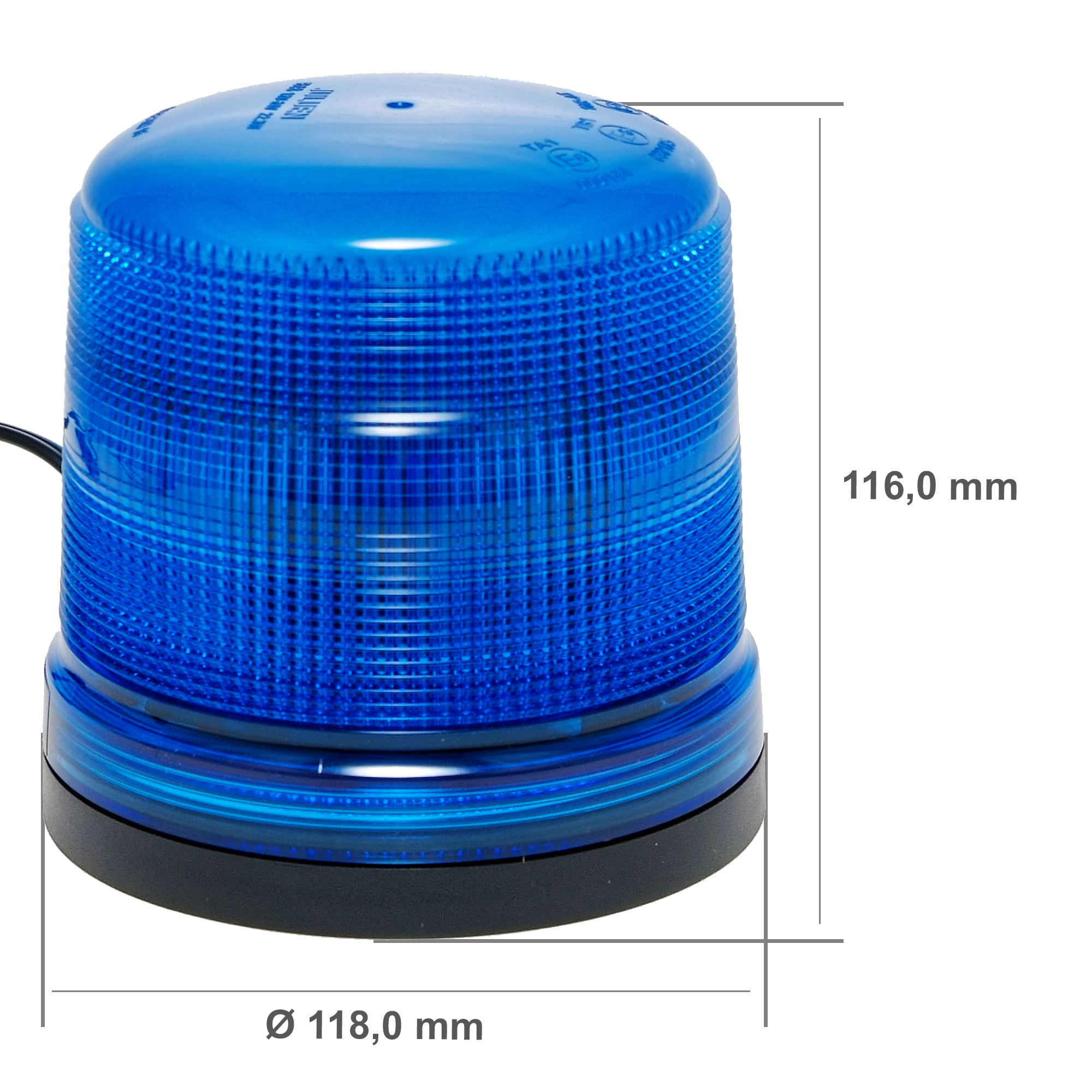 LED-MARTIN Rundumleuchte SESTO - 11 Blitzmuster - klar/blau