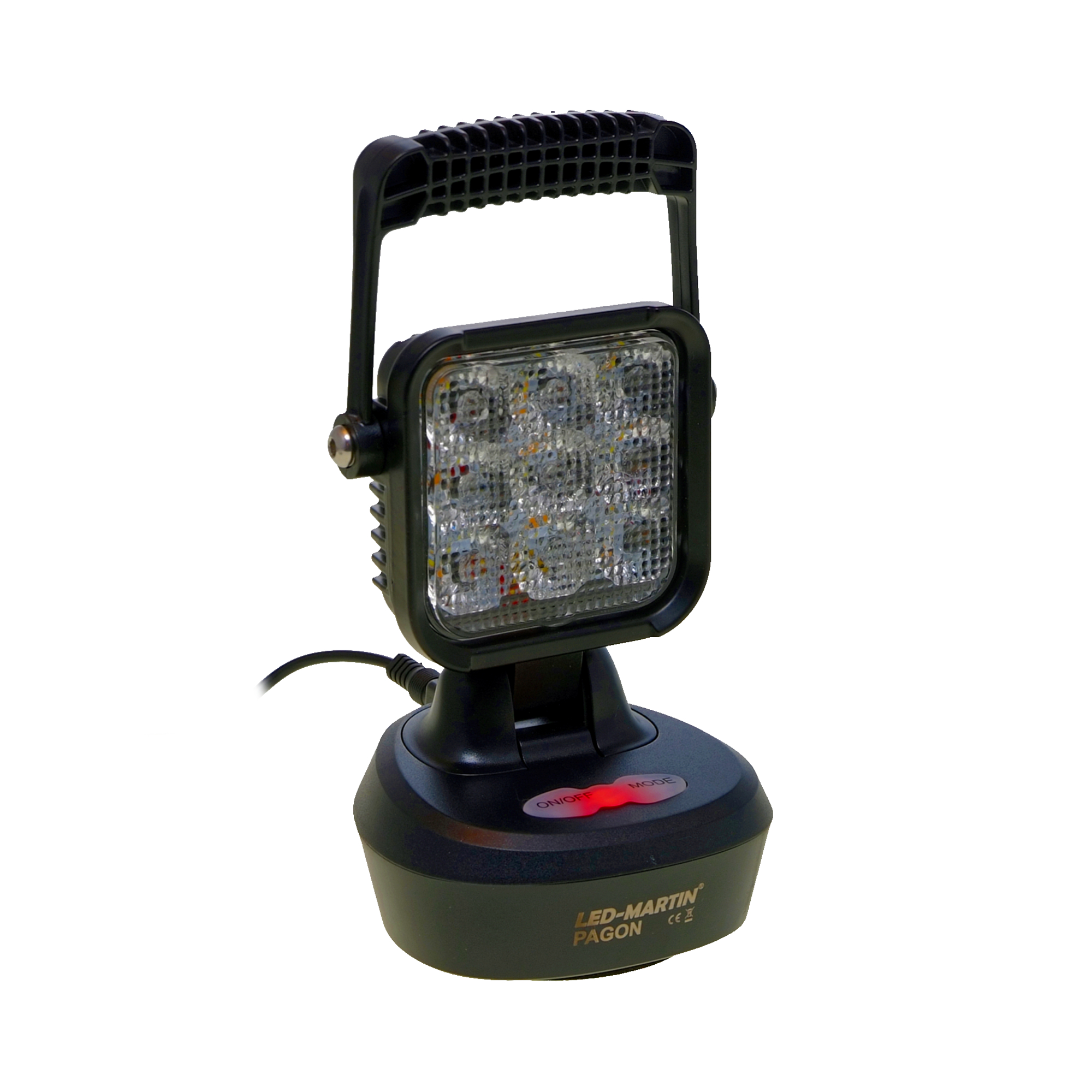 Akku Handlampe mit Magnet & Ladegerät für Zigarettenanzünder LED Arbeitsleuchte 