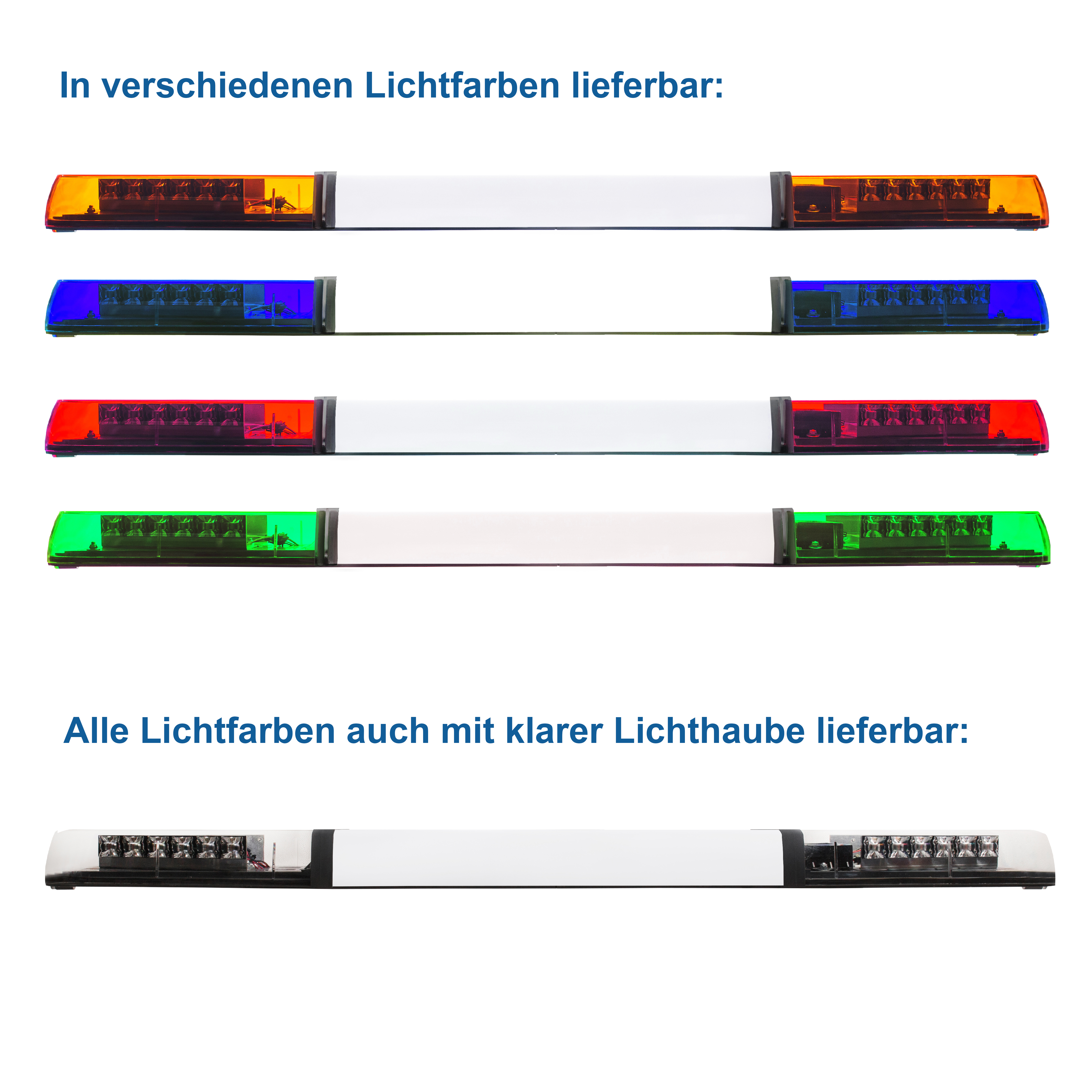 Trident LED Lichtbalken 140 cm klar/gelb - ultrahell- ultraflach