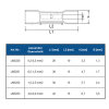 20 Stück Stoßverbinder, wasserdicht, schrupfend - 4-6 mm² - Gelb
