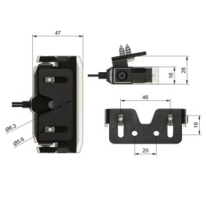 Feu De Recul LED 1700 Lm 12V/24V - Certifié ECE-R23, IP67/IP69K, Avec Support Et Câble 1,5m, Pour Véhicules Et Phare De Travail - 9