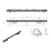 LMX achterbeugel 1400 mm - 5x rood - 2x flitsmodule - 2x ASW incl. kleefmontage - DARK