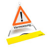 Faltsignal mit Warnsymbol VZ 101 - 70cm - Vermessung - reflektierendes Warndreieck