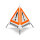 Faltsignal mit Warnsymbol VZ 101 - 70cm - Vermessung - reflektierendes Warndreieck