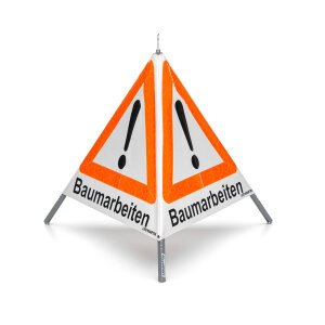Faltsignal mit Warnsymbol VZ 101 - 70cm - Baumarbeiten - reflektierendes Warndreieck