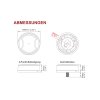 B23 LED-Rundumkennleuchte (3-Punkt-Verschraubung) – Gelb / klare Lichtscheibe