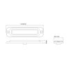ST6 Frontblitzer - gelb - AUTO DIM Klasse 2 | 12V/24V | horizontal