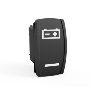 Wippschalter Serie VERSIO - inkl. Kabelsatz - 12V/24V - "Batterie" - 009