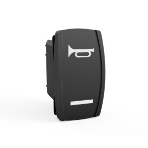 Wippschalter Serie VERSIO - inkl. Kabelsatz - 12V/24V - "Horn" - 010