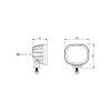 LUMEXA Arbeitsscheinwerfer - 100x60mm - 12V/24V - mit gelben Warnlicht