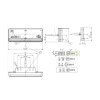 slim XS Seitenmarkierungsleuchte gelb | Reflektor und Montageplatte | 113x44mm |  62 bis 78mm Lochmaß - ohne Halter