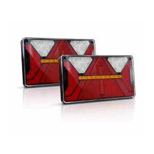 STRADA - LED Rückleuchten Set links + rechts - 238x49,5mm - 12/24V -  Multifunktionsleuchte