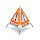 Faltsignal mit Warnsymbol VZ 101 - 70cm - UNIVERSAL - reflektierendes Warndreieck
